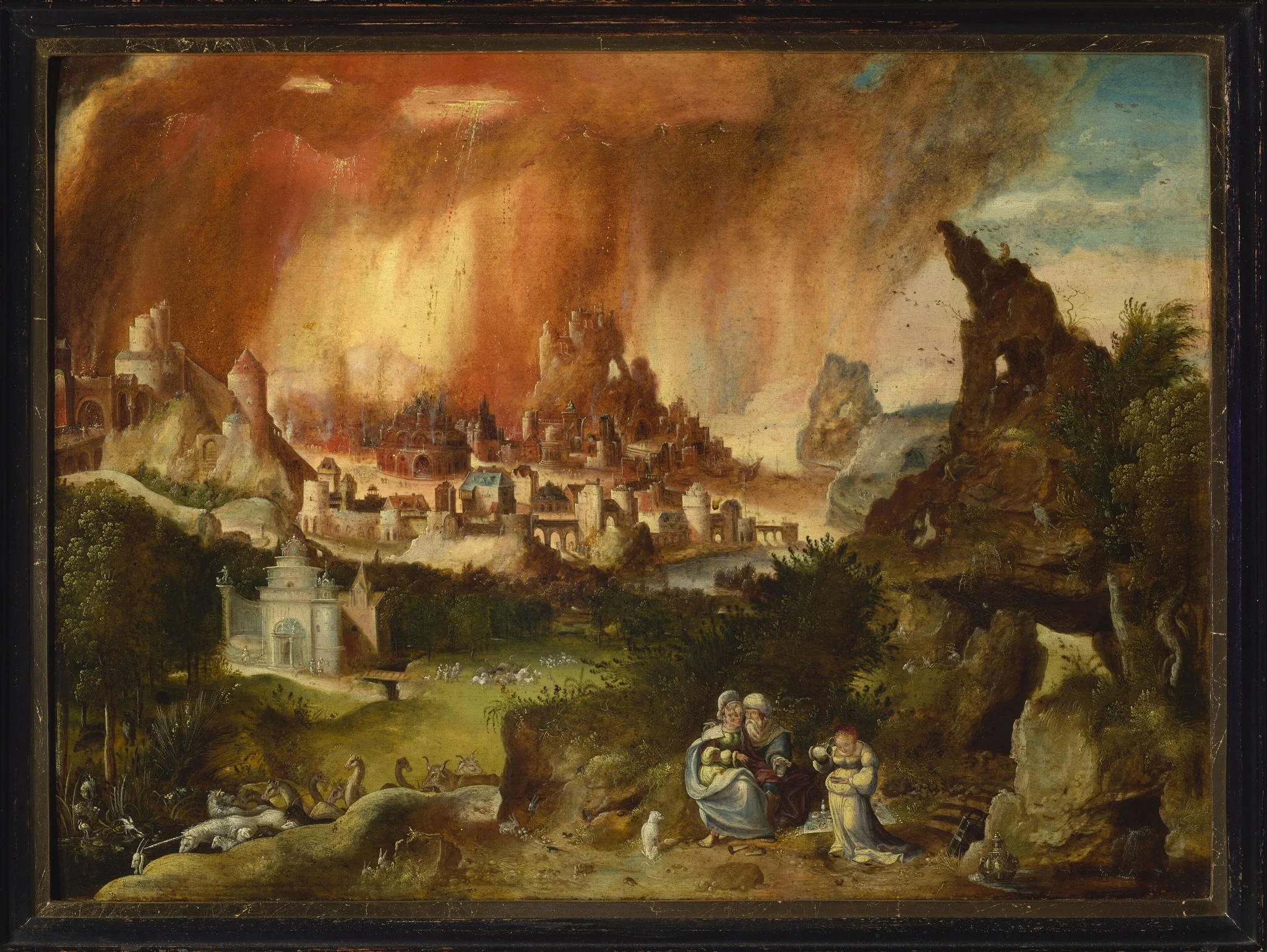 Fire of Sodom, Lot with his daughters