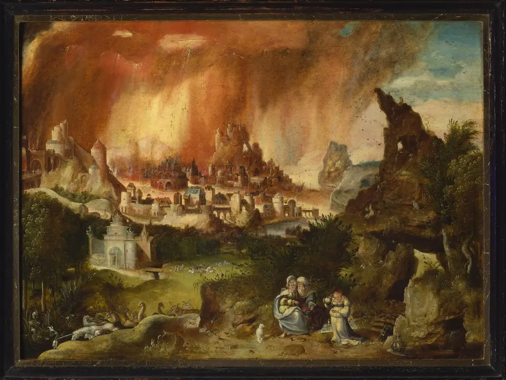 Fire of Sodom, Lot with his daughters