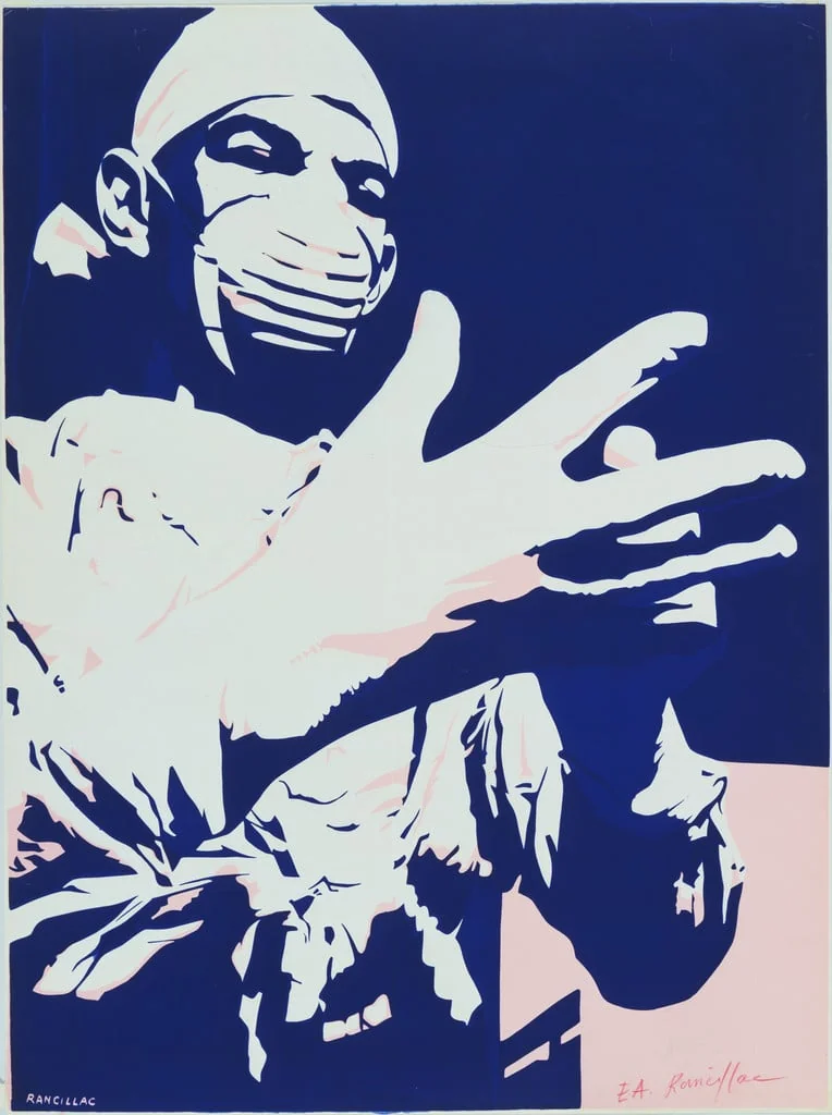 Untitled, by Bernard Rancillac, ink, 1969