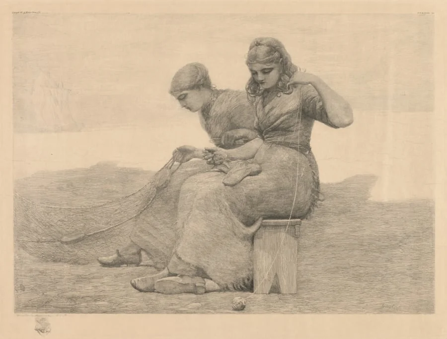 Mending the Nets, by Winslow Homer, 1888