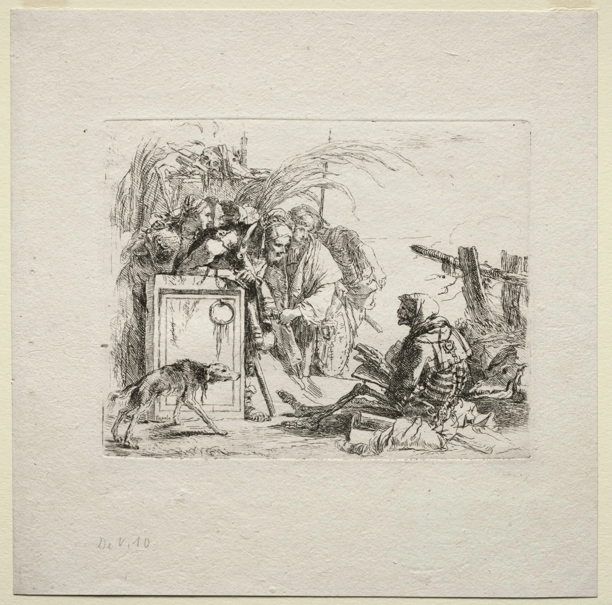 Various Caprices:  Death Giving Audience, by Giovanni Battista Tiepolo, 1742