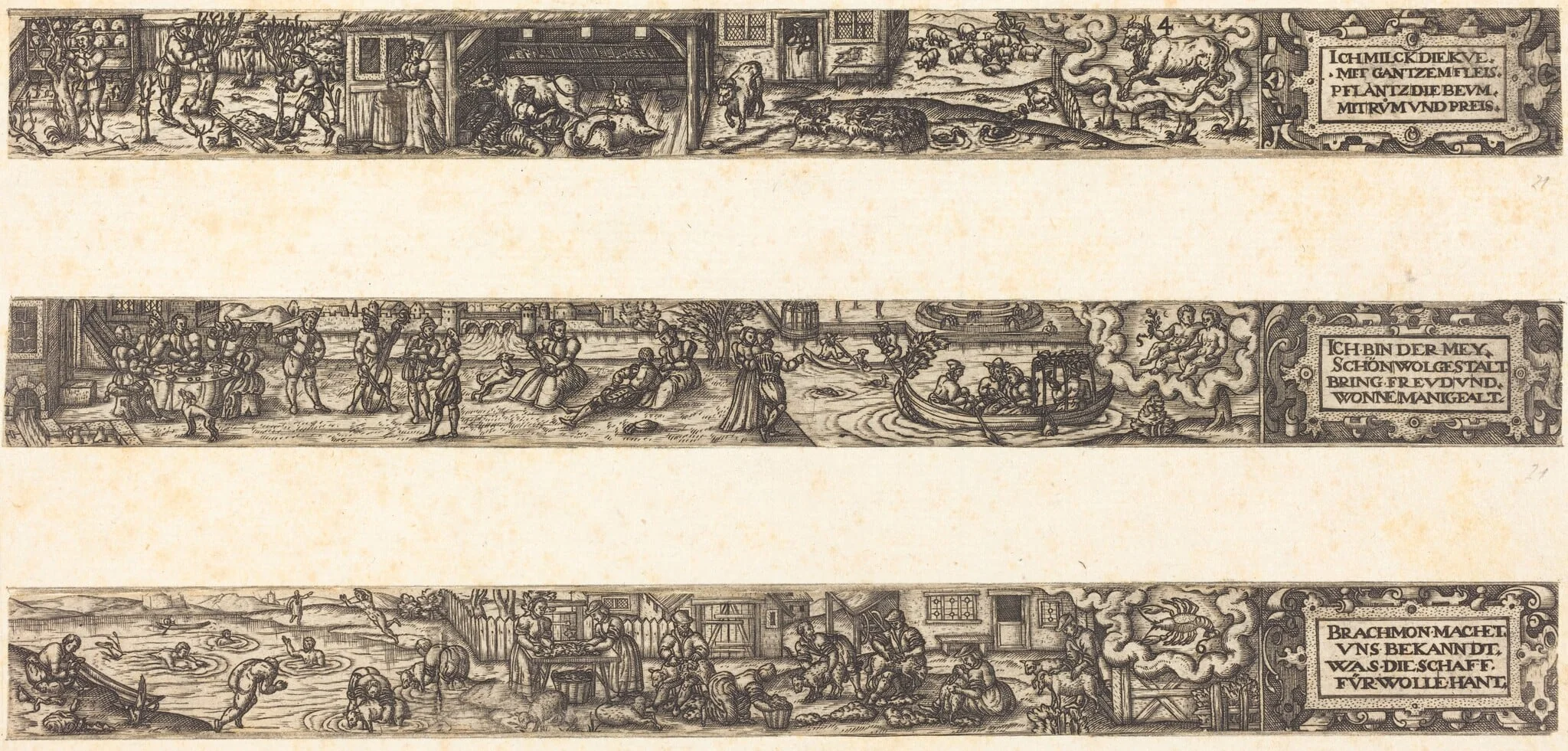 Three Months, by Franz Brun, ink, 1584