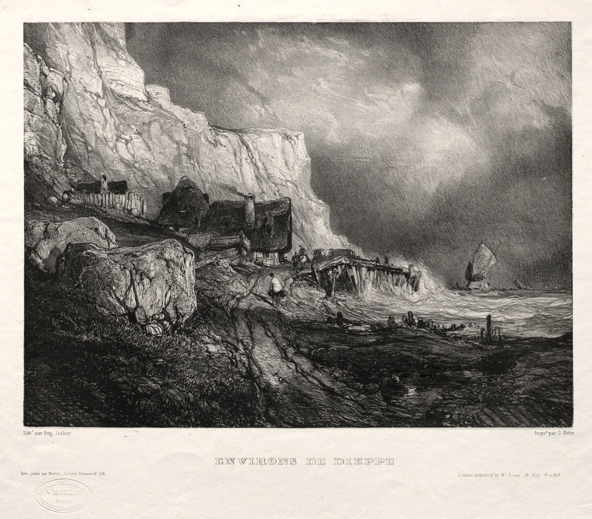 Six Marines:  Environs de Dieppe, by Eugène Isabey, 1833