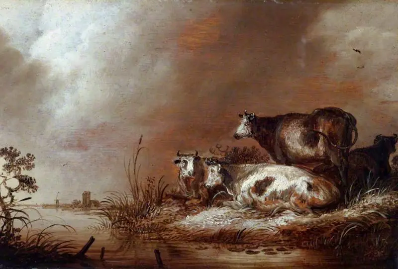 Cattle on a River Bank
