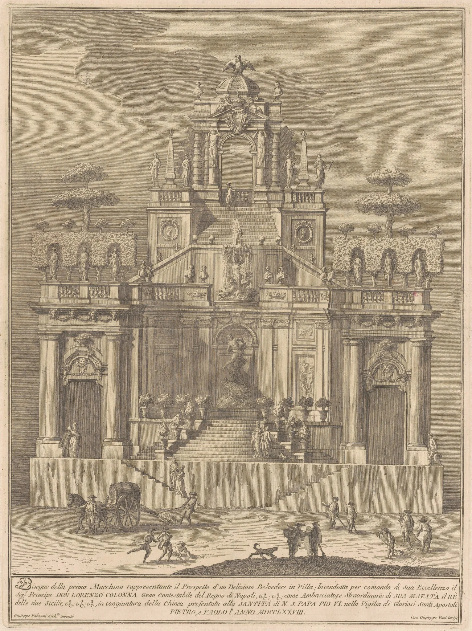 The Prima Macchina for the Chinea of 1778: A Countryside Belevedere with Hercules and Antaeus