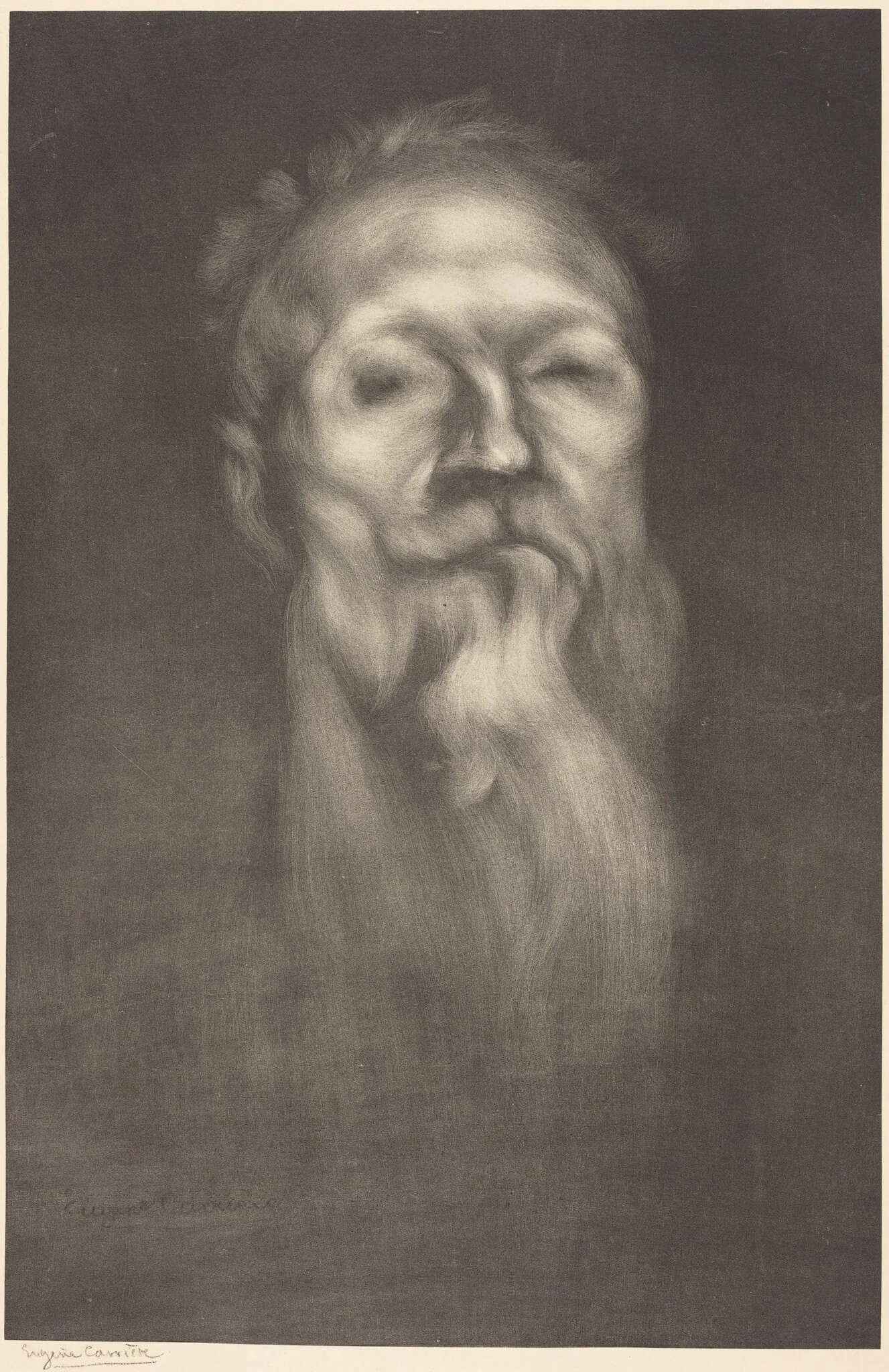 Rodin, by Eugène Carrière, ink, 1897