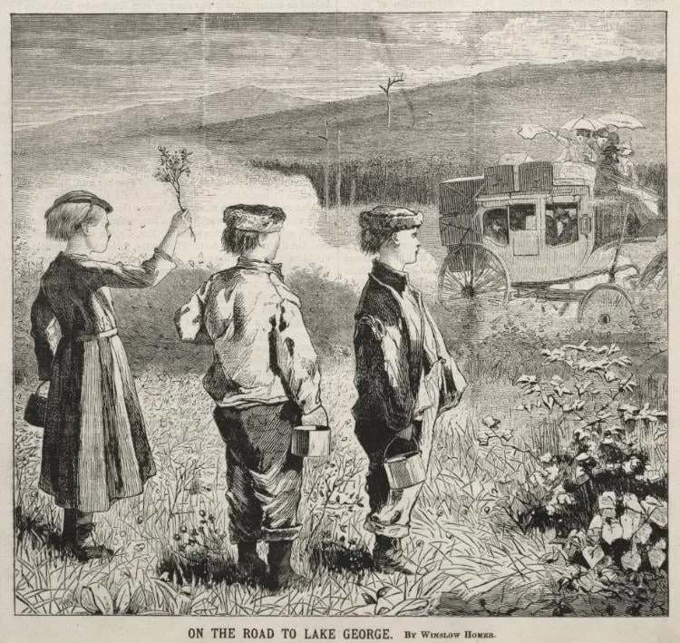 On the Road to Lake George, by Winslow Homer, 1869