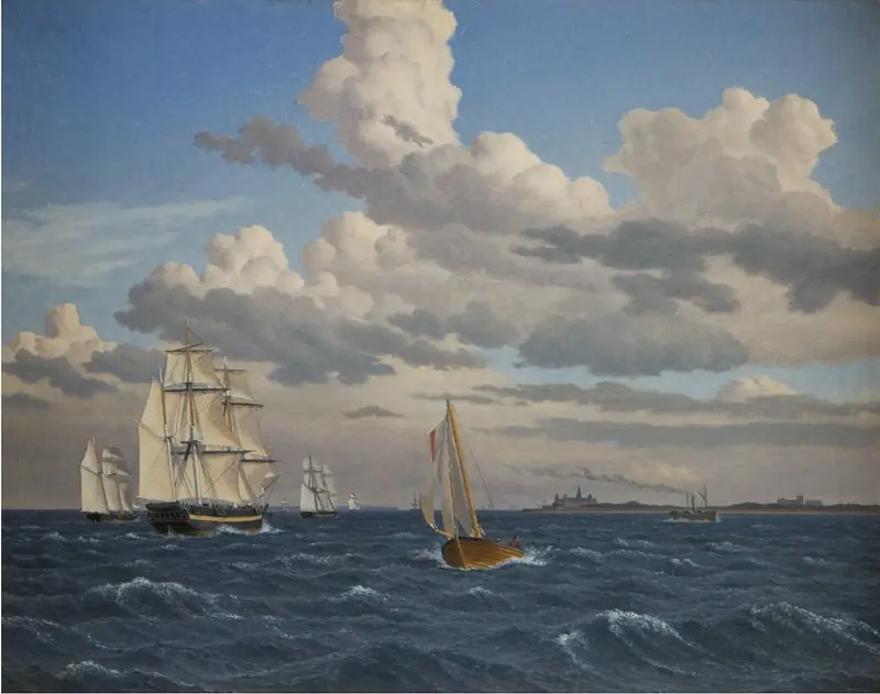 Ships in the Sound North of Kronborg Castle, Elsinore