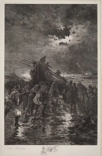 Untitled (Launching a Dory/To the Rescue/Shipwreck)