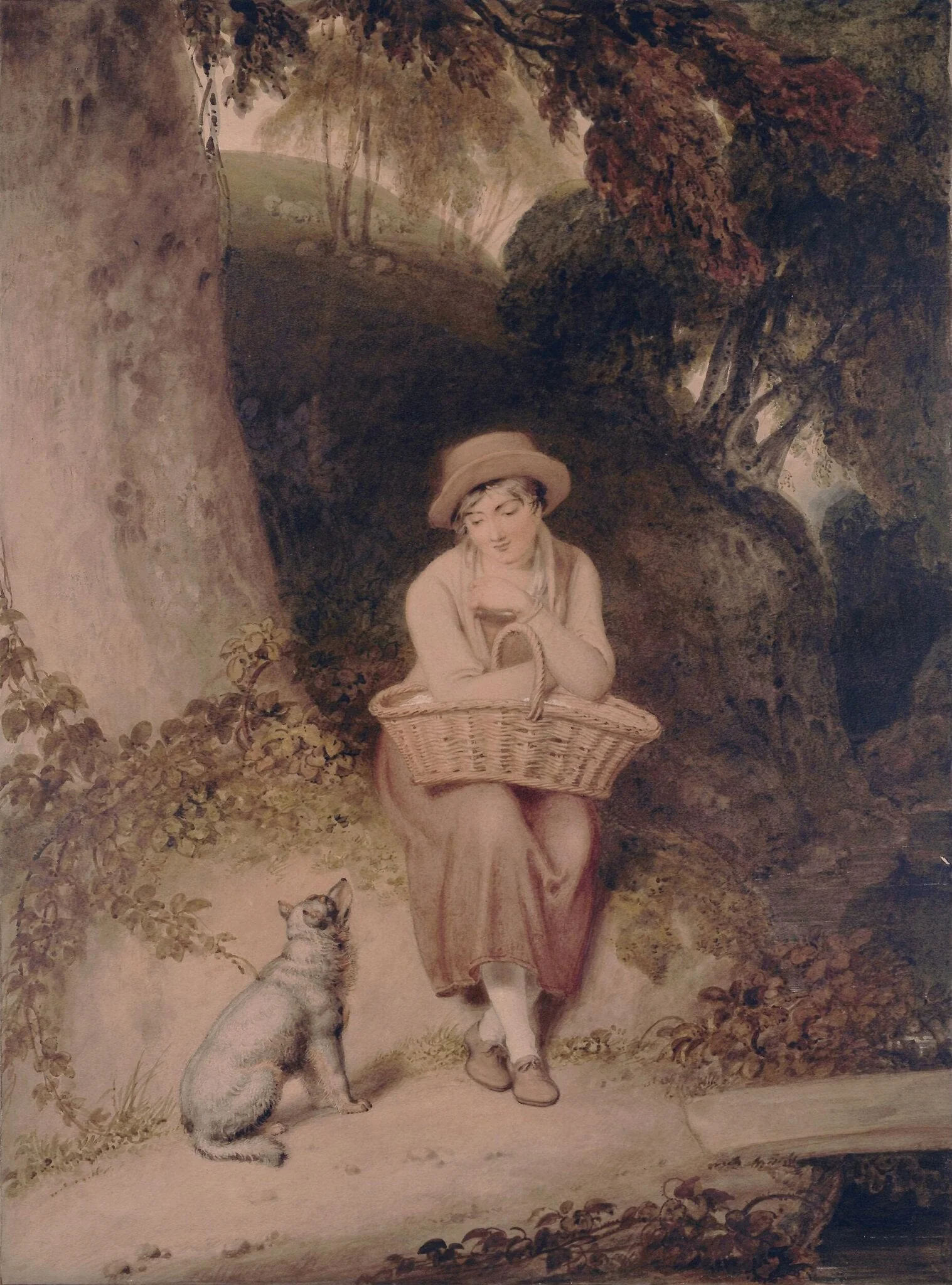 The Market Girl, by Richard Westall, watercolor, 1810