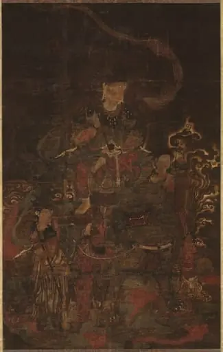 Monju Riding Lion with Attendants