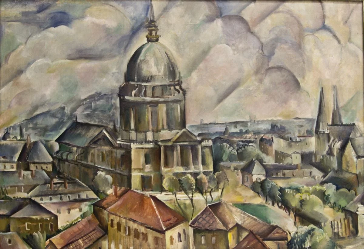 Peisaj urban, by Elena Popea, unspecified, 1926