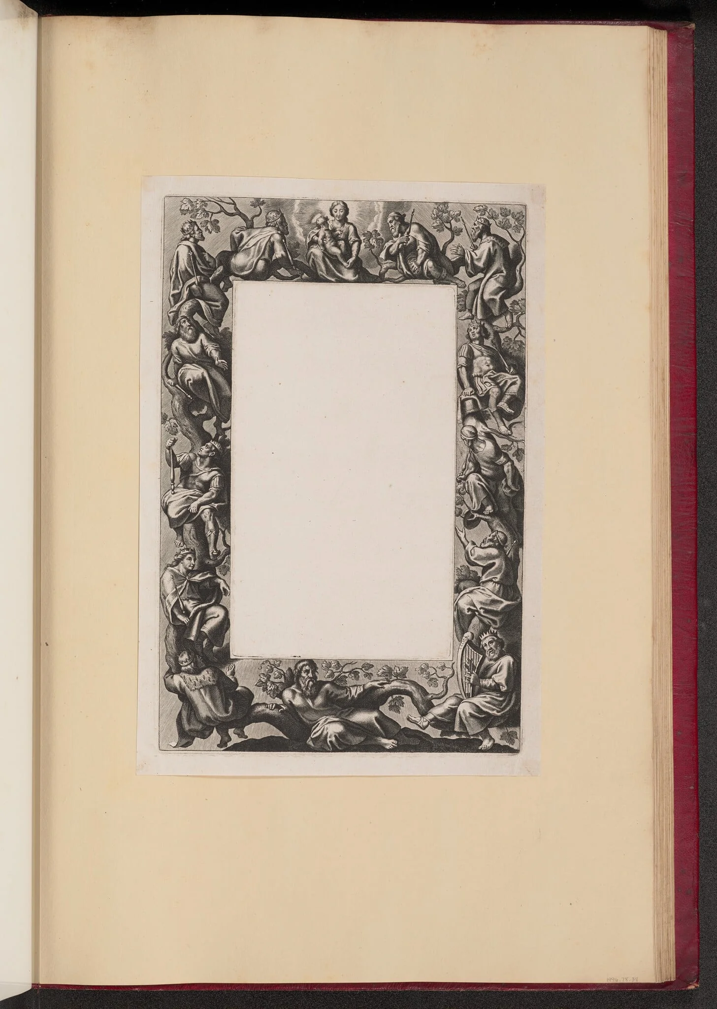 Border Illustration for the Missale Romanum: The Tree of Jesse, by Theodor Galle, ink, 1613