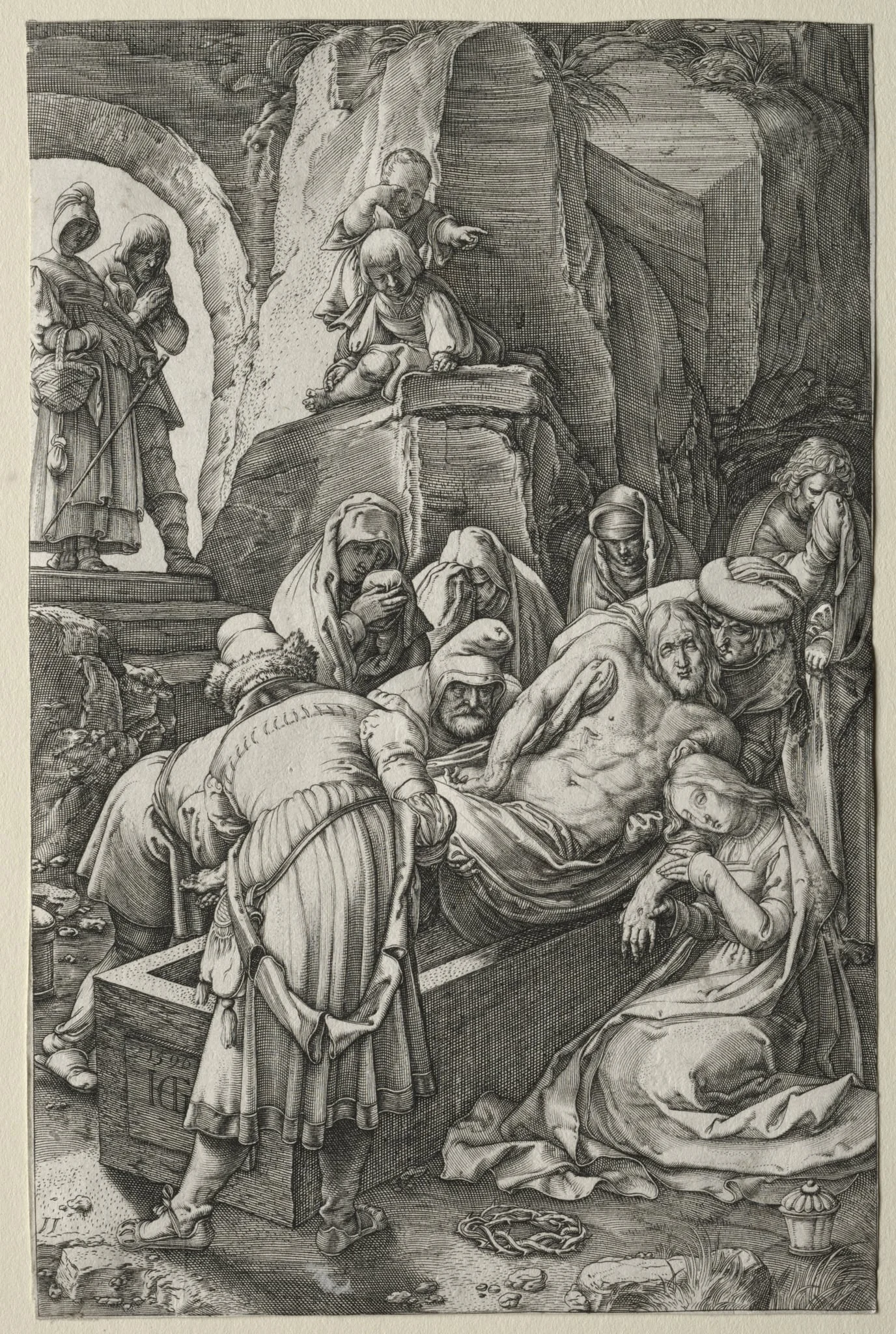 The Passion: The Entombment, by Hendrik Goltzius, 1596