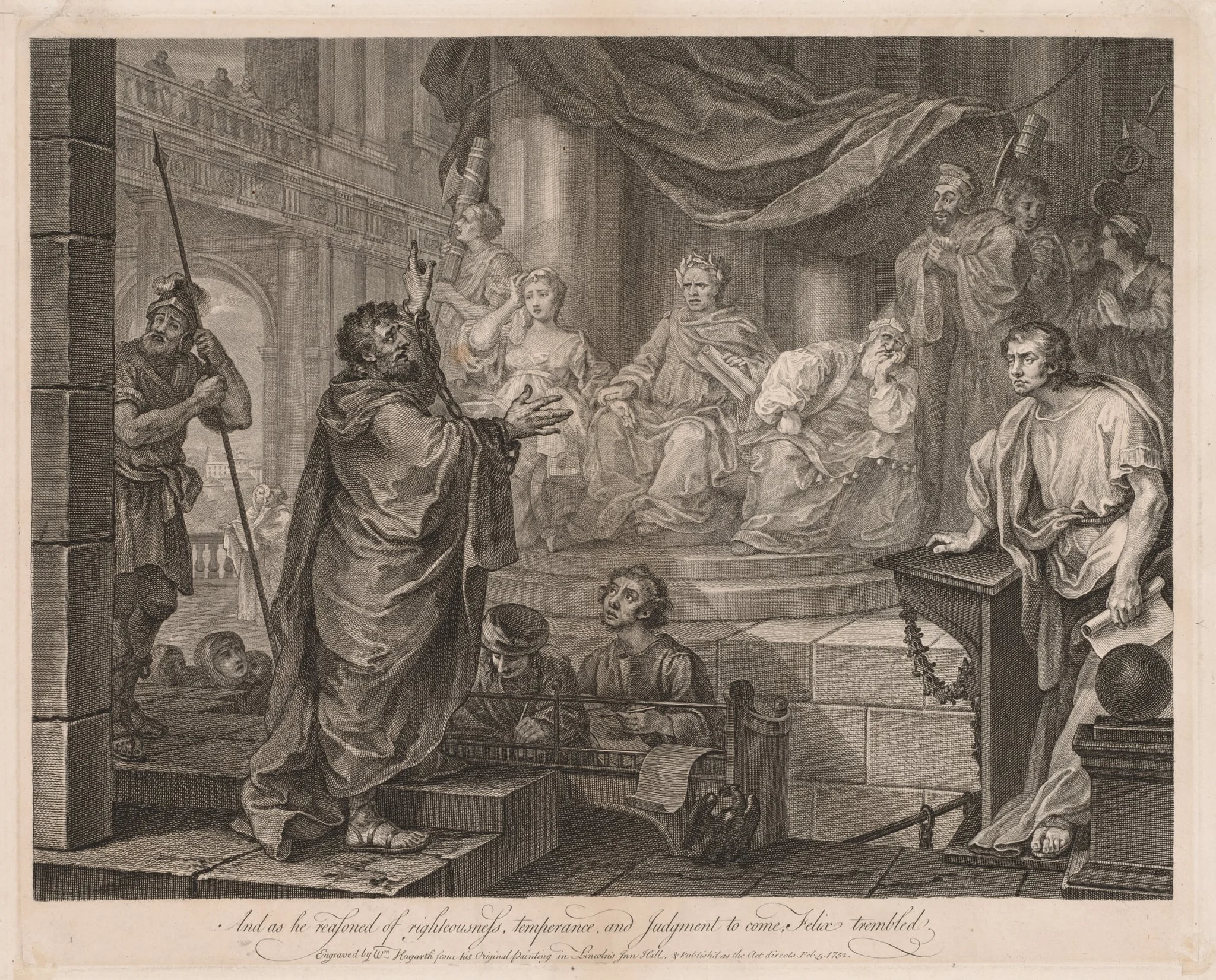 Paul before Félix (Large Plate)