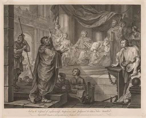 Paul before Félix (Large Plate)